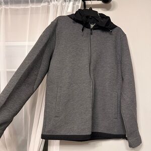 Massimo Dutti Gray Zip Up Hoodie
